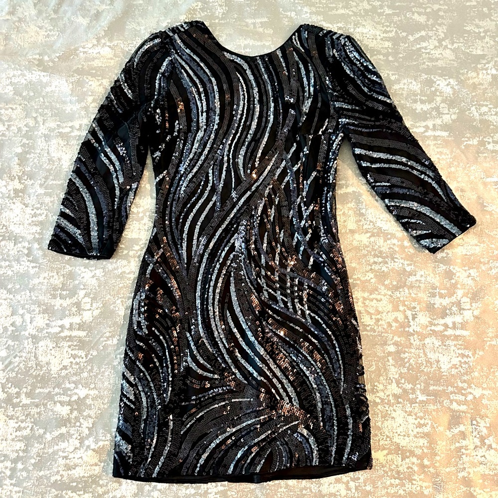 Black sequined Express ladies dress